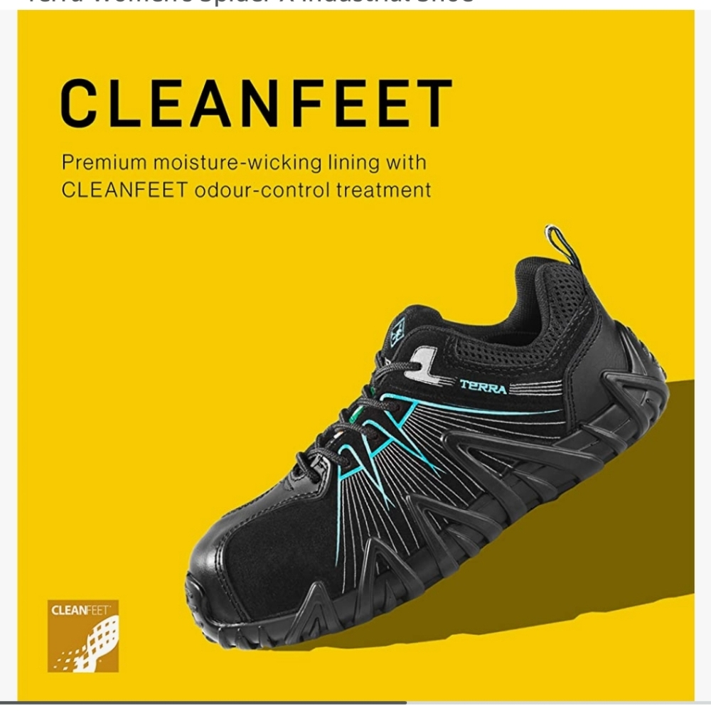 Terra spider X Industrieal black aqua women shoes size 6.5